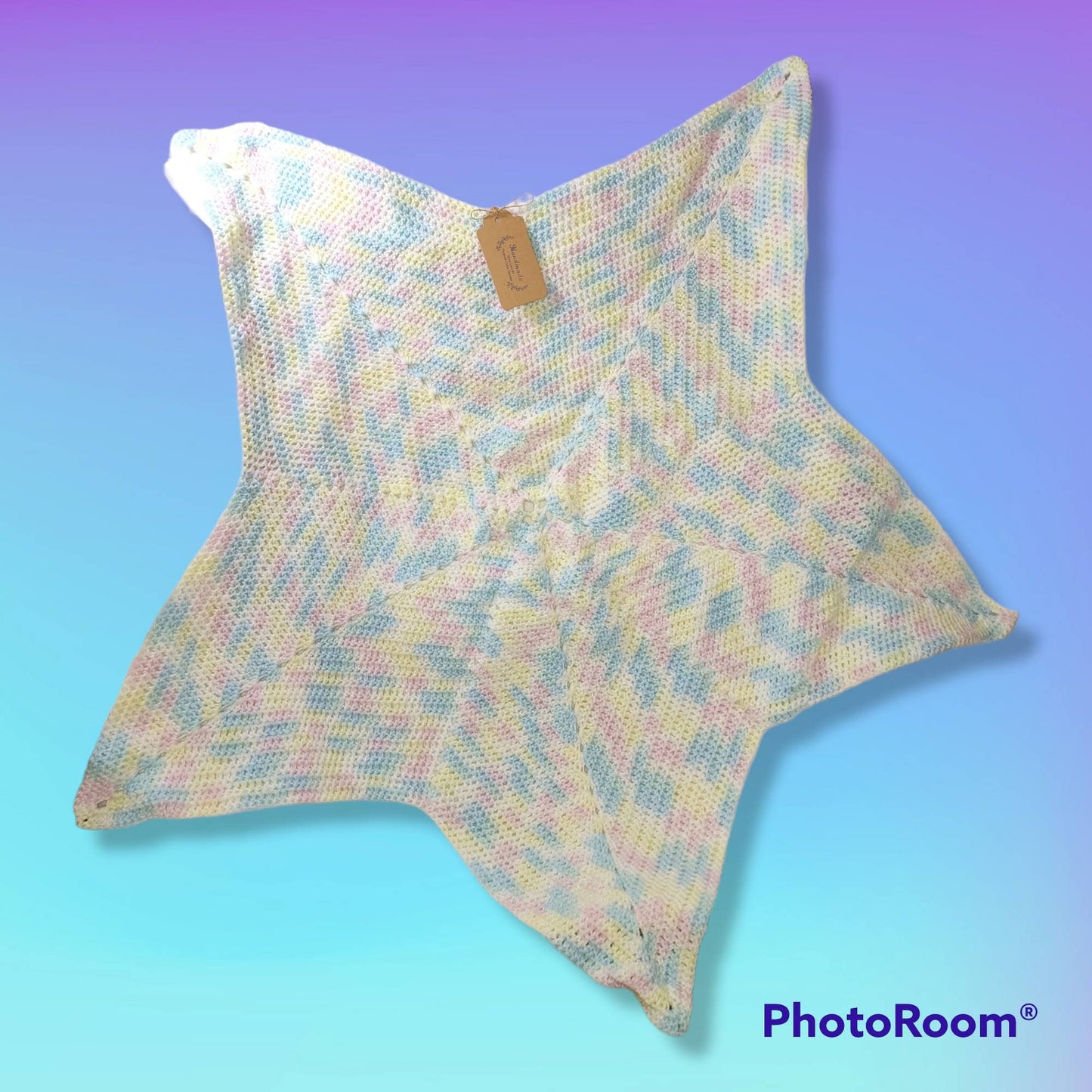 Handmade Crocheted Baby star blanket