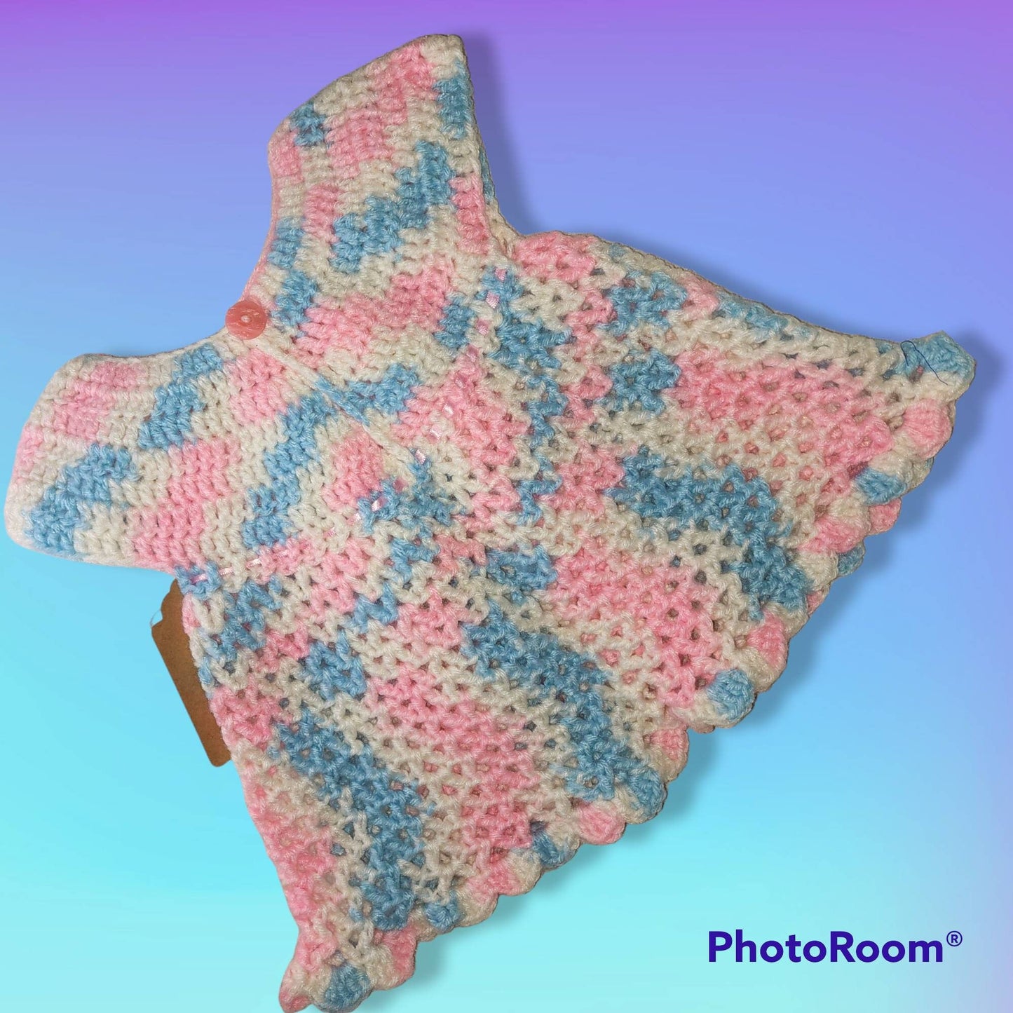 Handmade crocheted 12 to 18 month baby girl dress