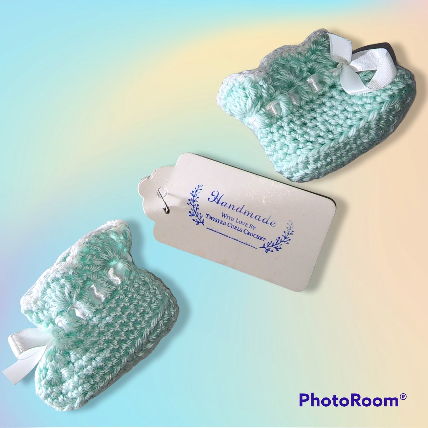 Handmade Crocheted 0 to 3 months baby girl set