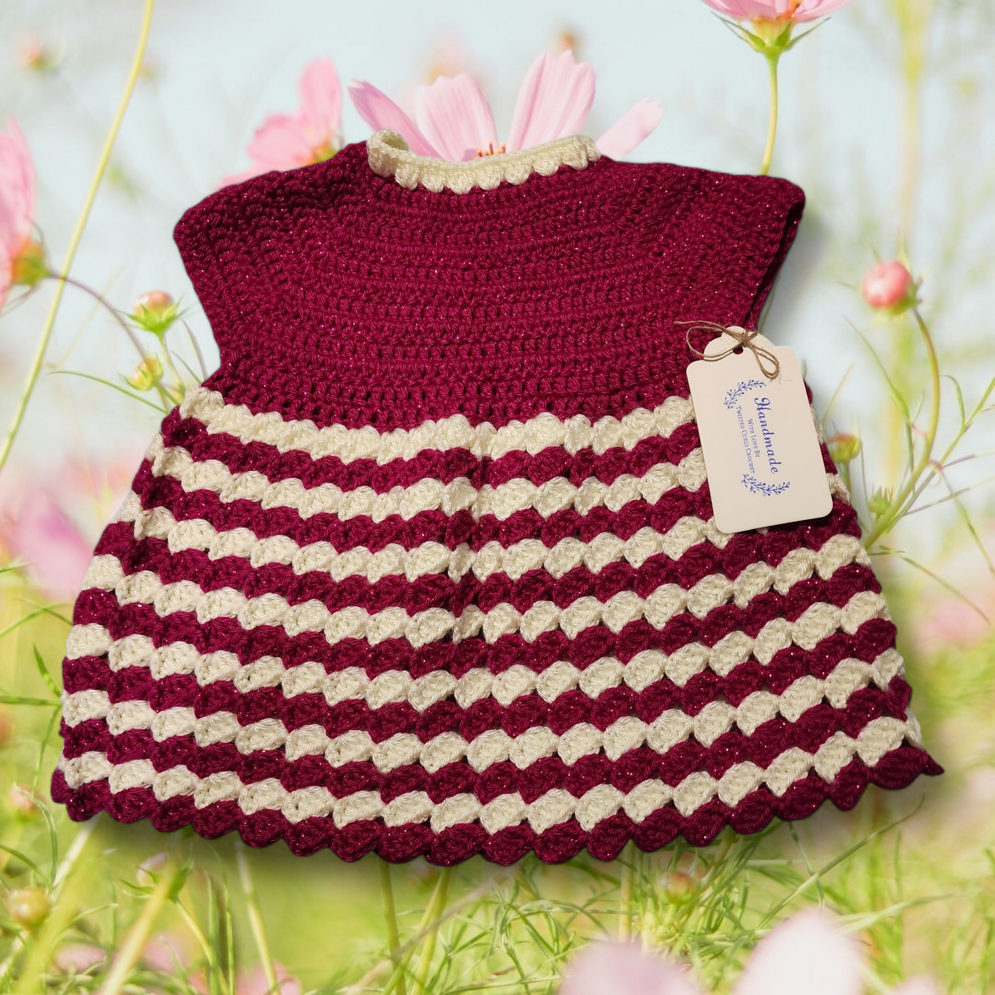 3 month old Baby Girl dress and hat set