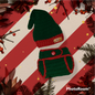 Handmade Crocheted 3 to  6 month Santa hat and diaper cover