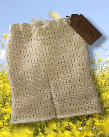 Boys 6 to 12 month old hand crocheted christening outfit