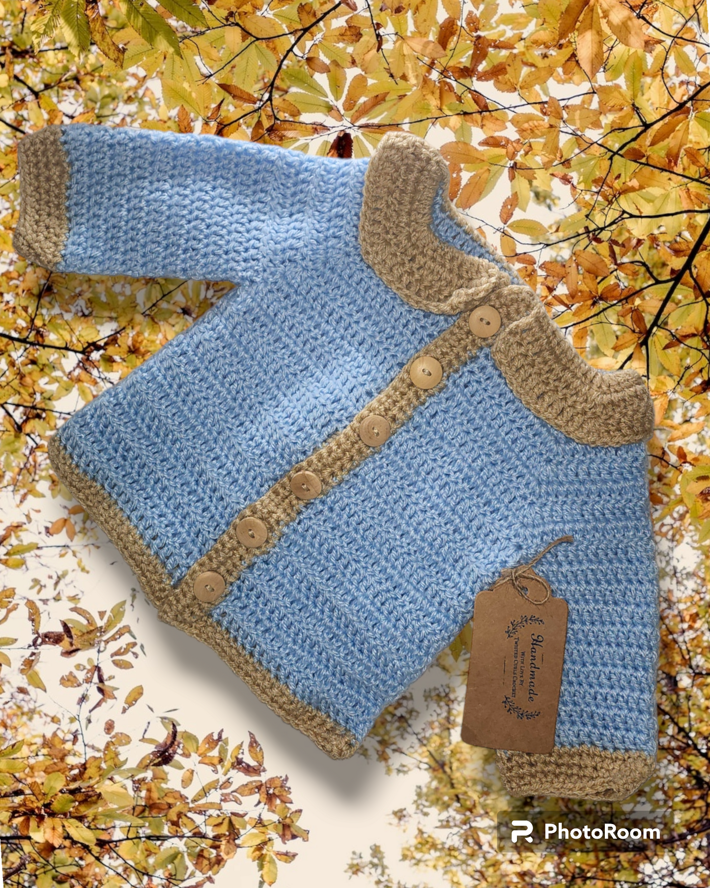 Boys 0 to 3 months hat, cardigan, and pants