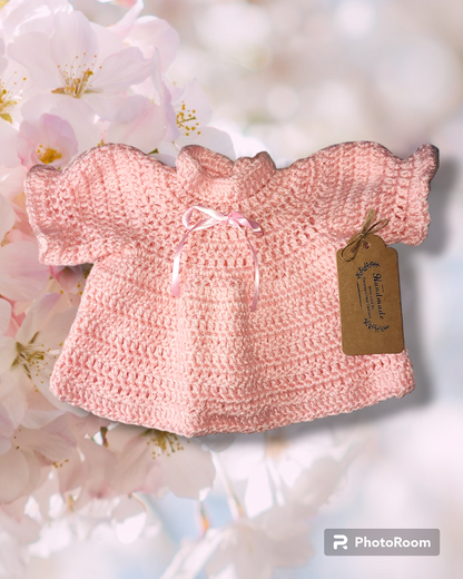 Handmade 0 to 3 month old baby girl dress and shorts