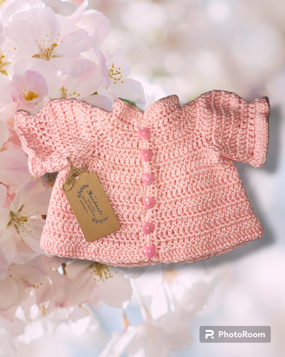 Handmade 0 to 3 month old baby girl dress and shorts