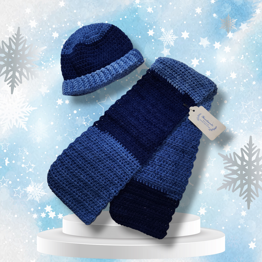 Boys hat and scarf set for 3 to 5 yr old
