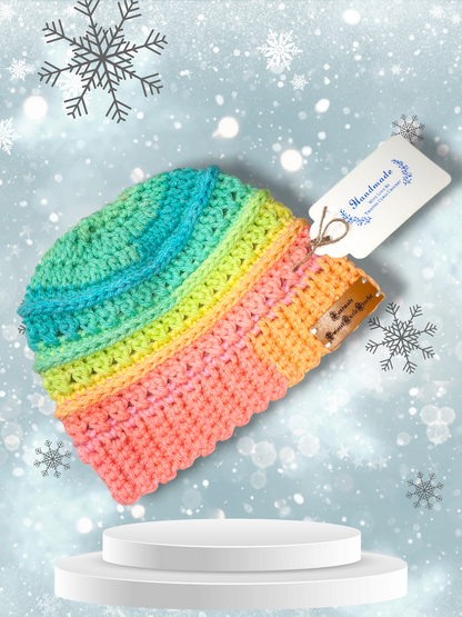 Criss cross hat and scarf set for girl 2 to 4 yrs old