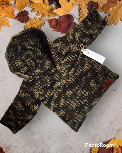 Hand crocheted 6 to 12 month hoodie and pants