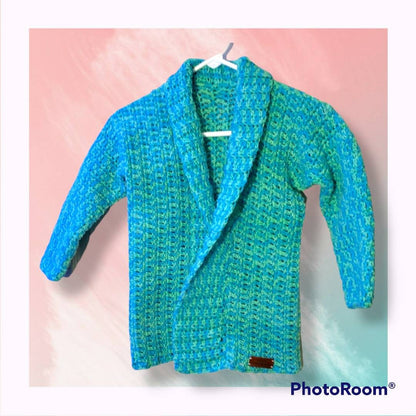 Handmade 6 to 8 yr old cardigan sweater