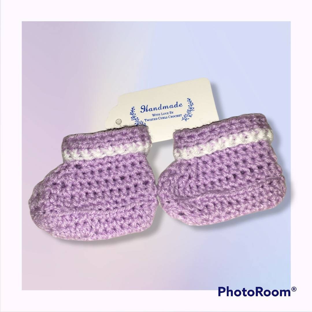 Handmade baby girl newborn set with blanket, hat, cardigan, and booties