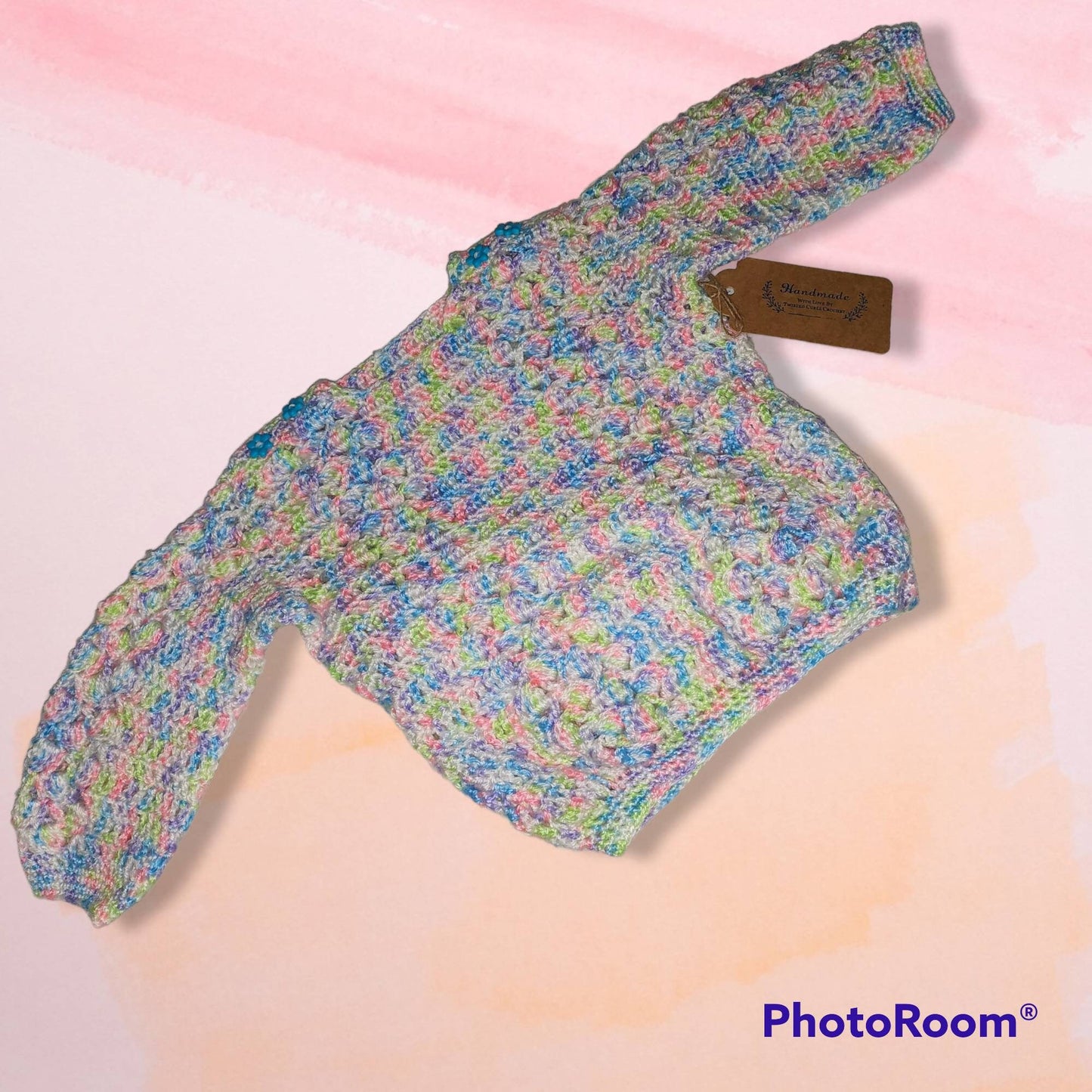 Handmade Crocheted 24 month old little sweater girls