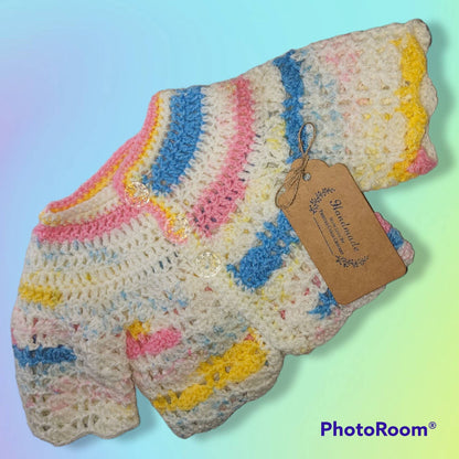 Hand Crocheted newborn baby girl set