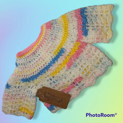 Hand Crocheted newborn baby girl set