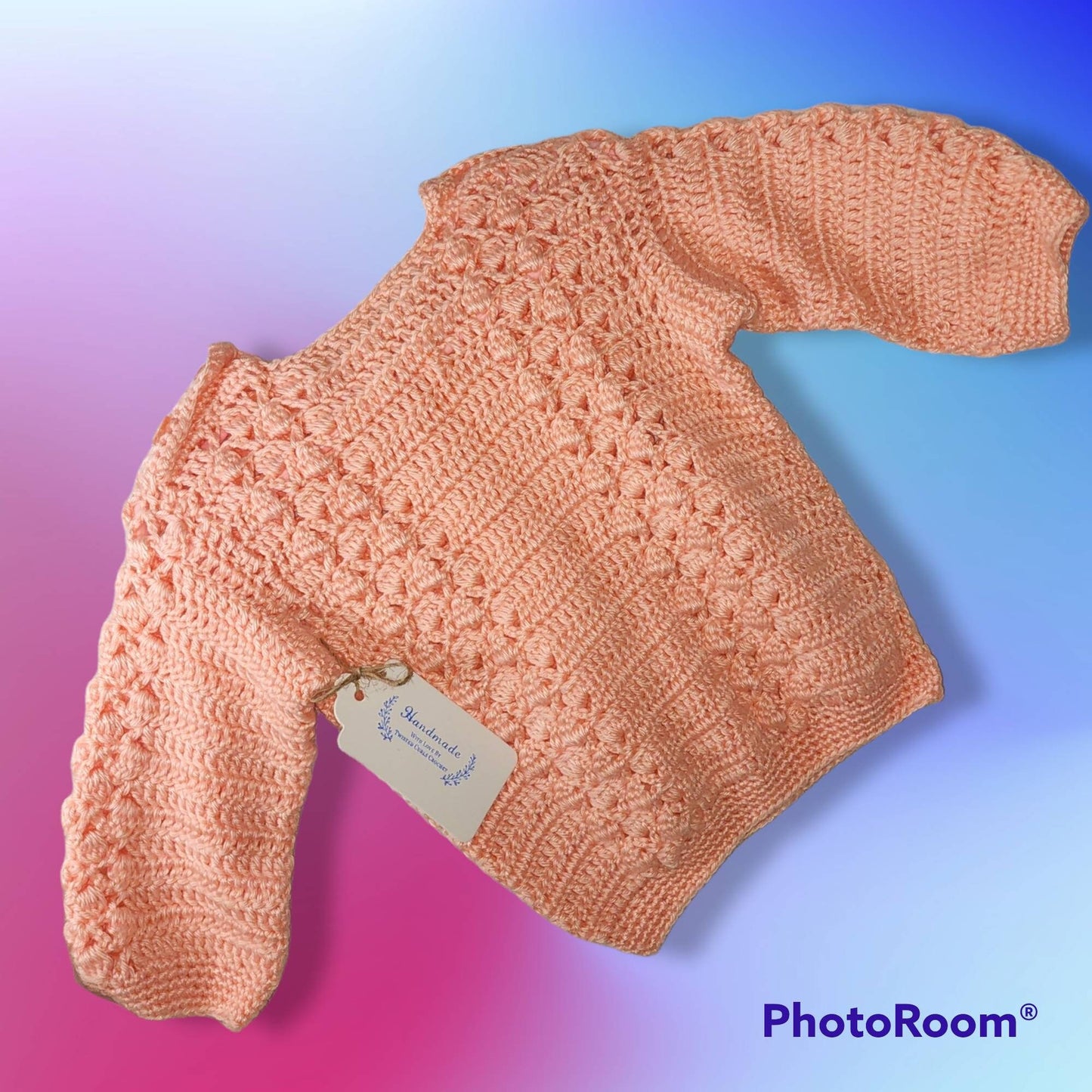 Handmade Crocheted 24 month old little girl sweater