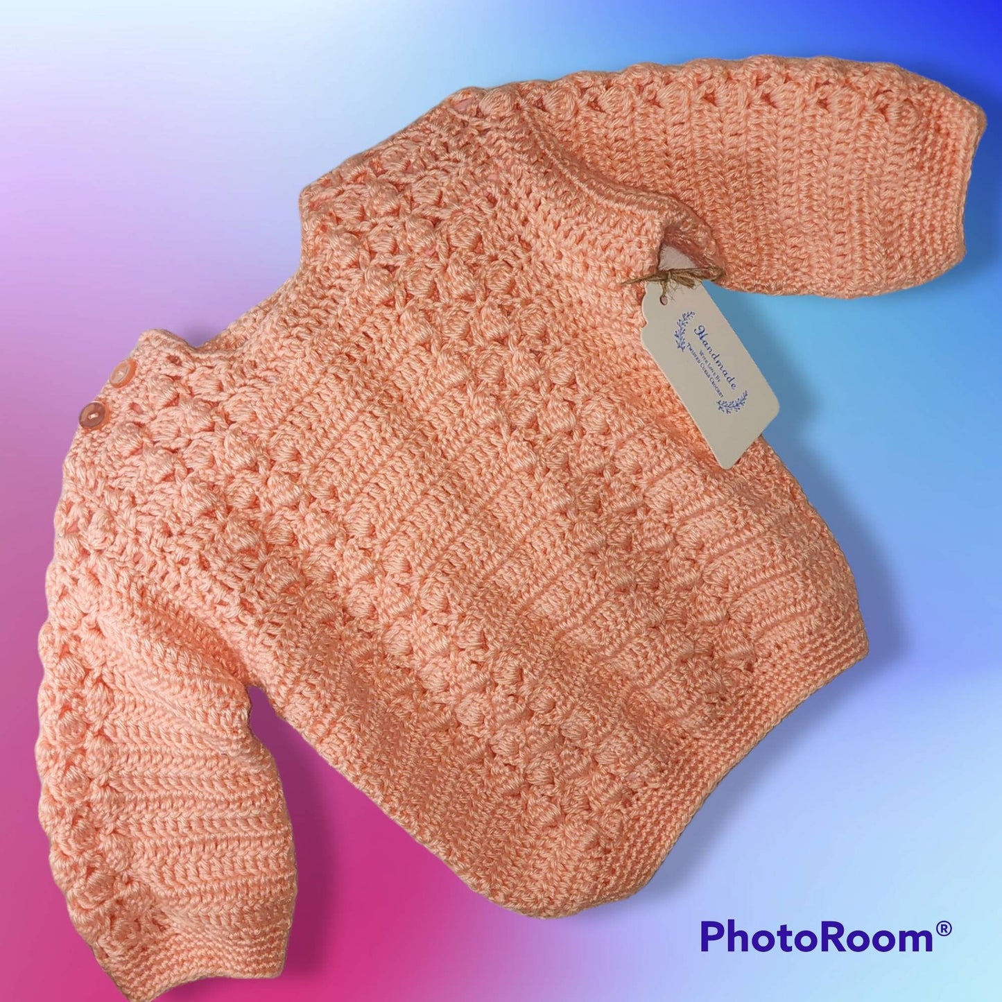 Handmade Crocheted 24 month old little girl sweater