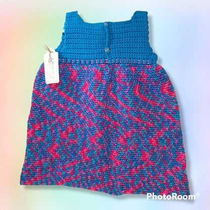Handmade Crocheted 12 to 18 month Little girls dress