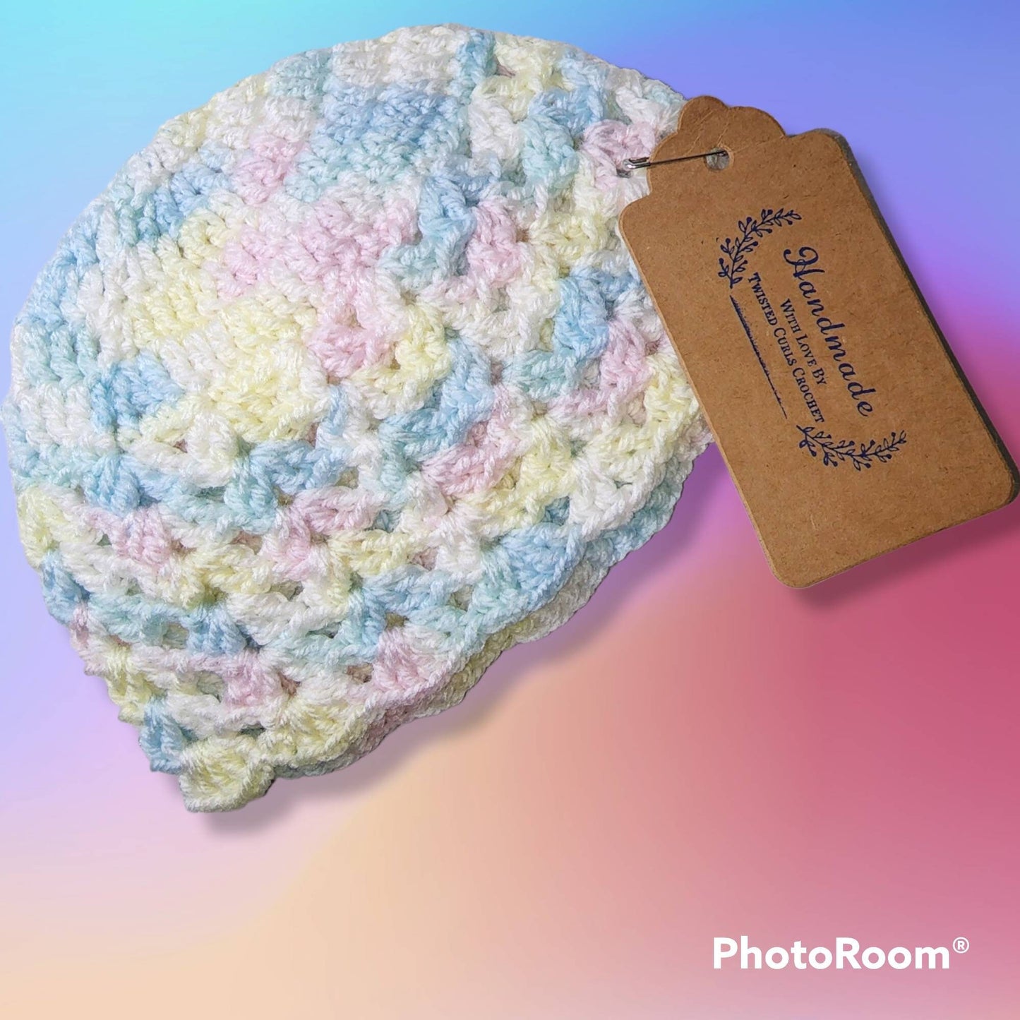 Handmade Crocheted newborn baby girl set