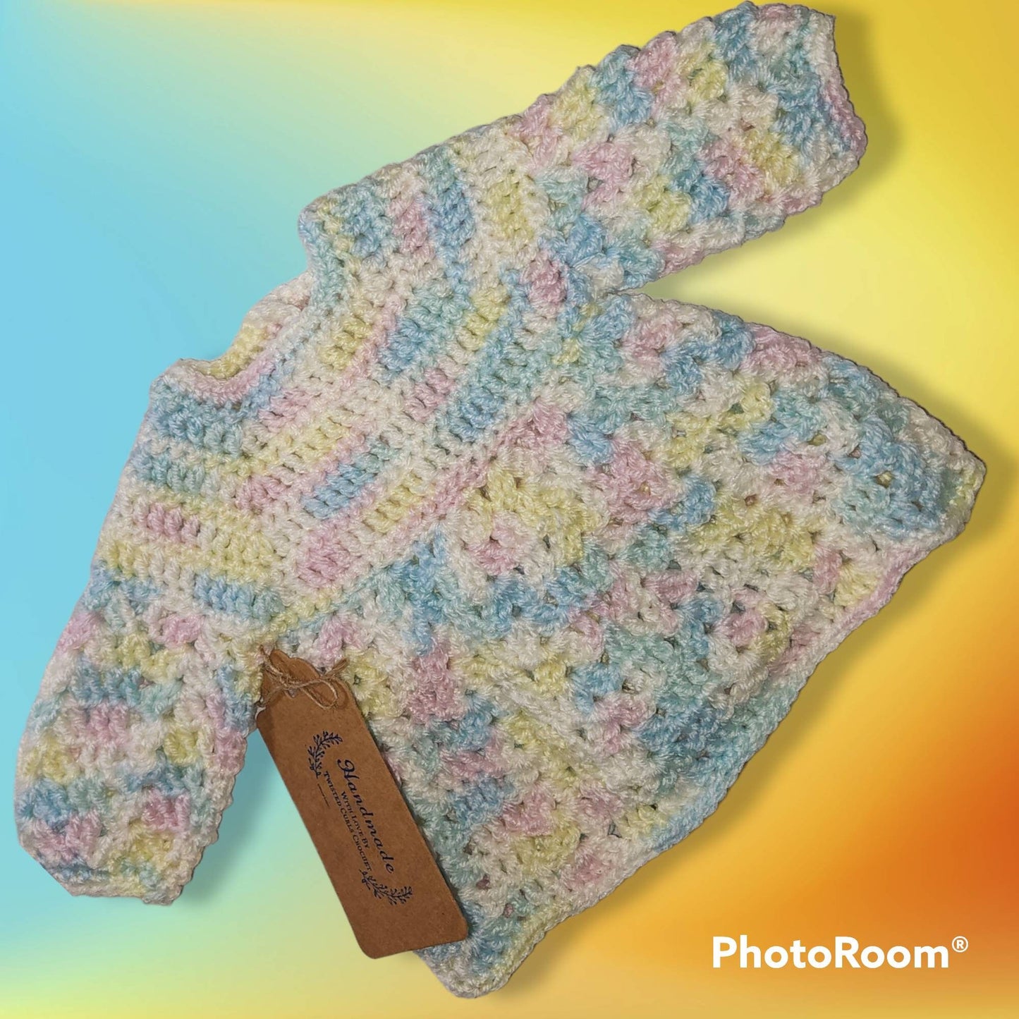 Handmade Crocheted newborn girl baby outfit set
