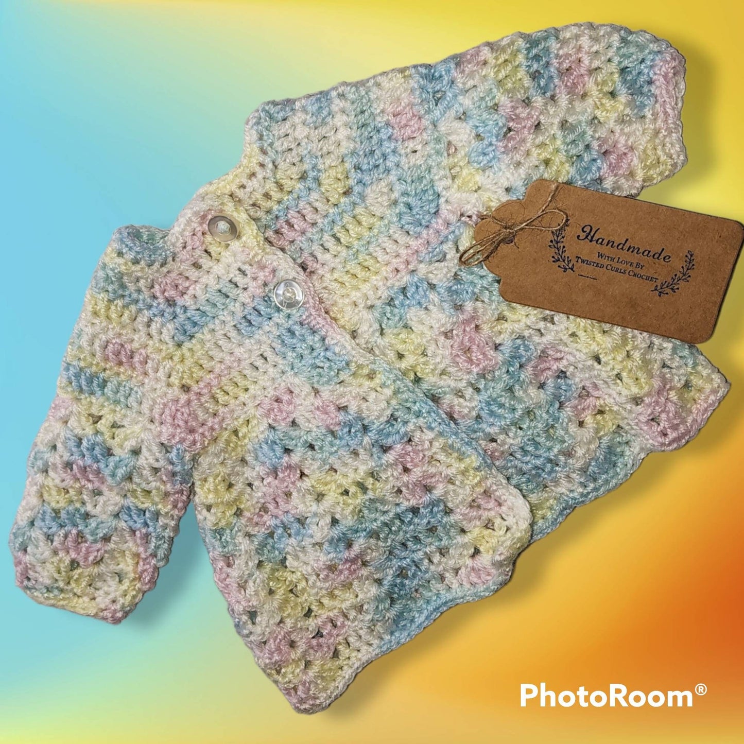Handmade Crocheted newborn girl baby outfit set