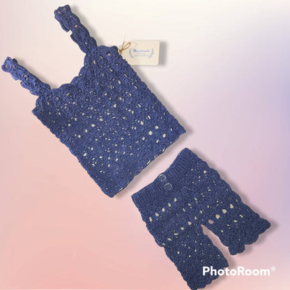 Handmade 1 to 2 yr old Girls short and tank top set