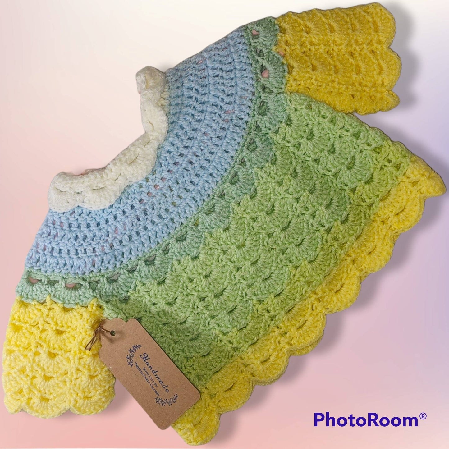 Handmade Crochet 3 to 6 month old baby sweater and pants set