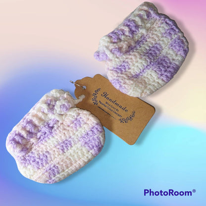 Handmade Crocheted 0 to 3 month old baby girl set