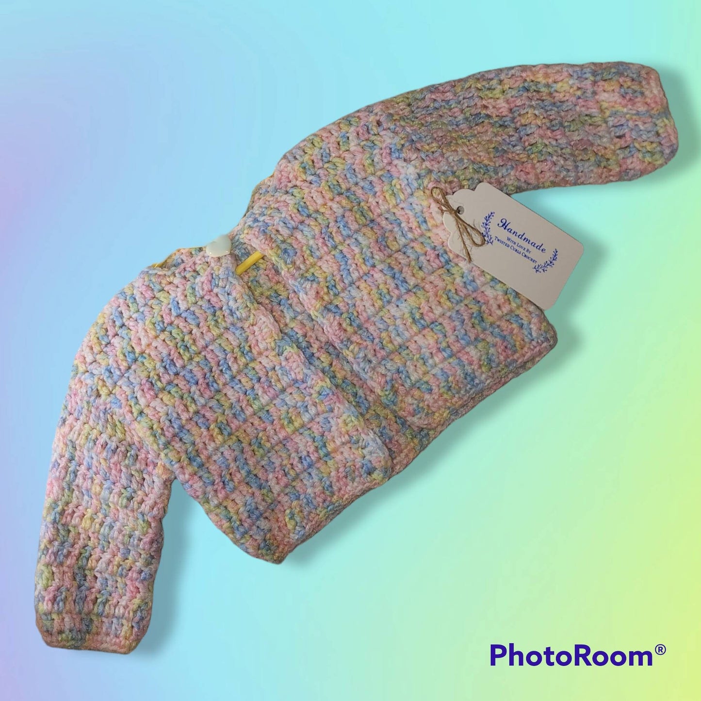 Handmade Crocheted newborn baby girl set