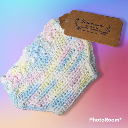 Handmade Crocheted newborn baby girl set