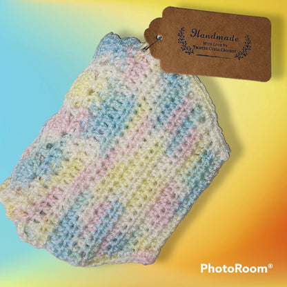 Handmade Crocheted newborn girl baby outfit set