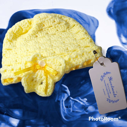 Handmade Crocheted 0 to 3 months baby butterfly set