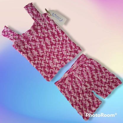 Handmade 1 to 2 yr old girls tank top and shorts set