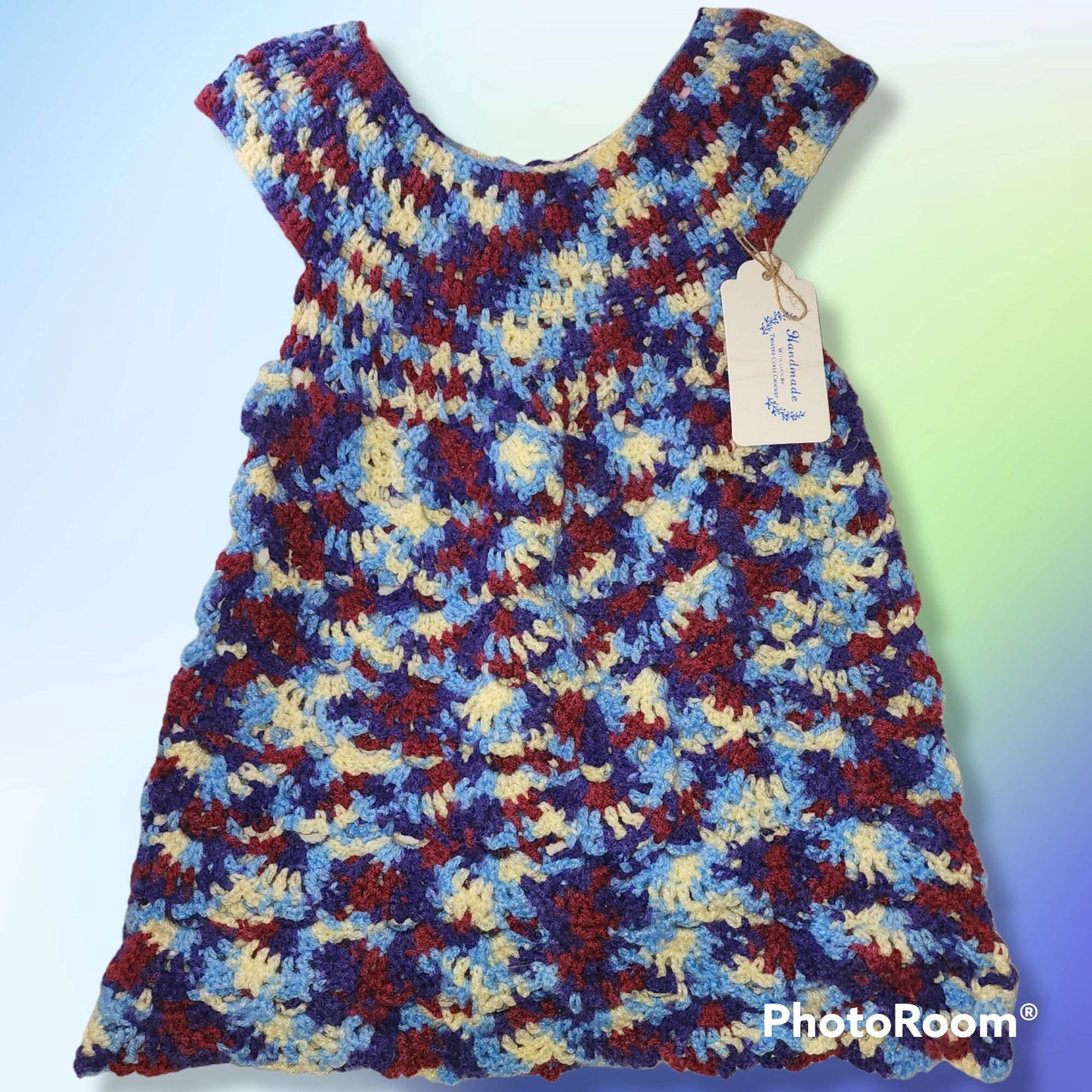 Handmade girls 18 to 24 months old dress with hat and shorts