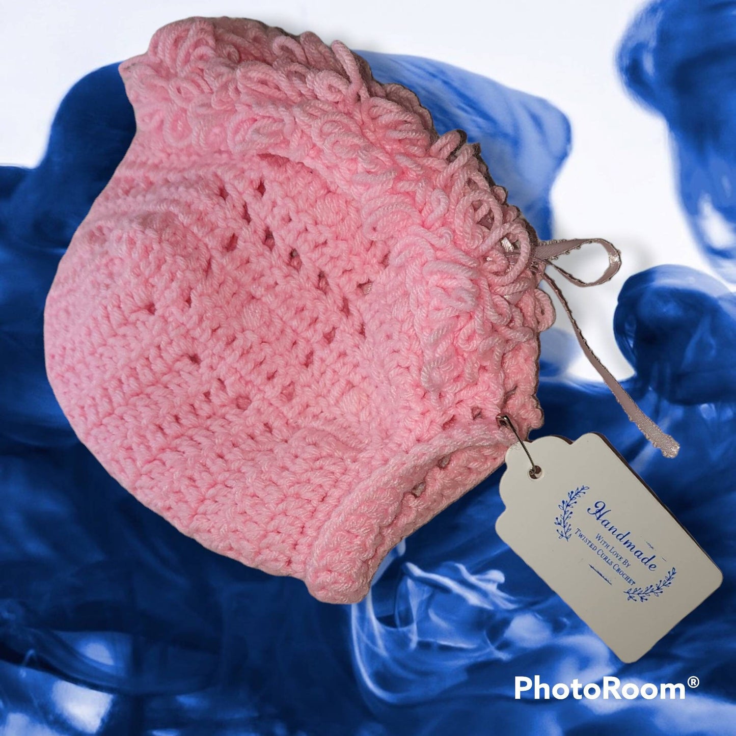 Handmade Crocheted 18 to 24 month baby girl sweater and bonnet