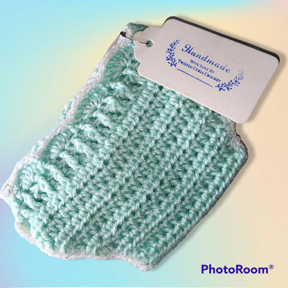 Handmade Crocheted  0 to 3 months baby girl set