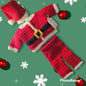 Handmade 3 to 6 months  baby Santa suit