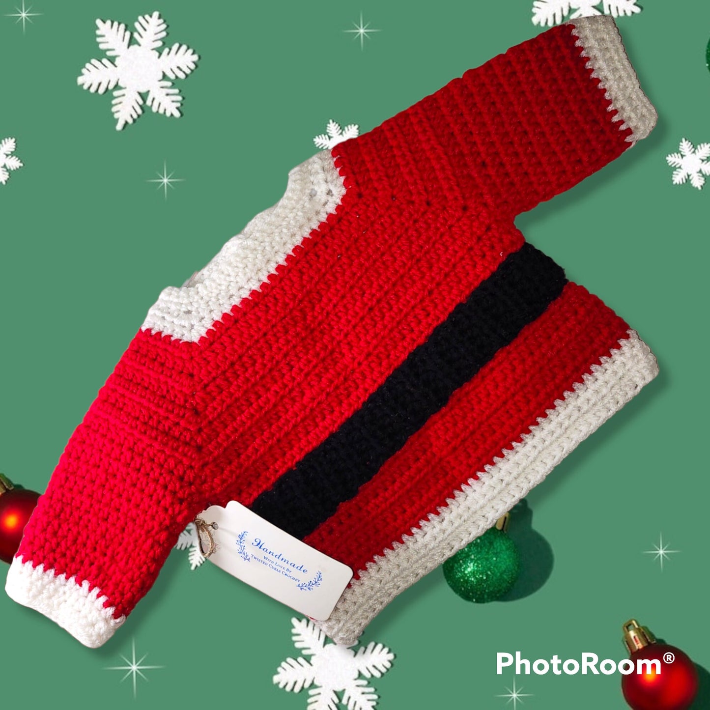 Handmade 3 to 6 months  baby Santa suit